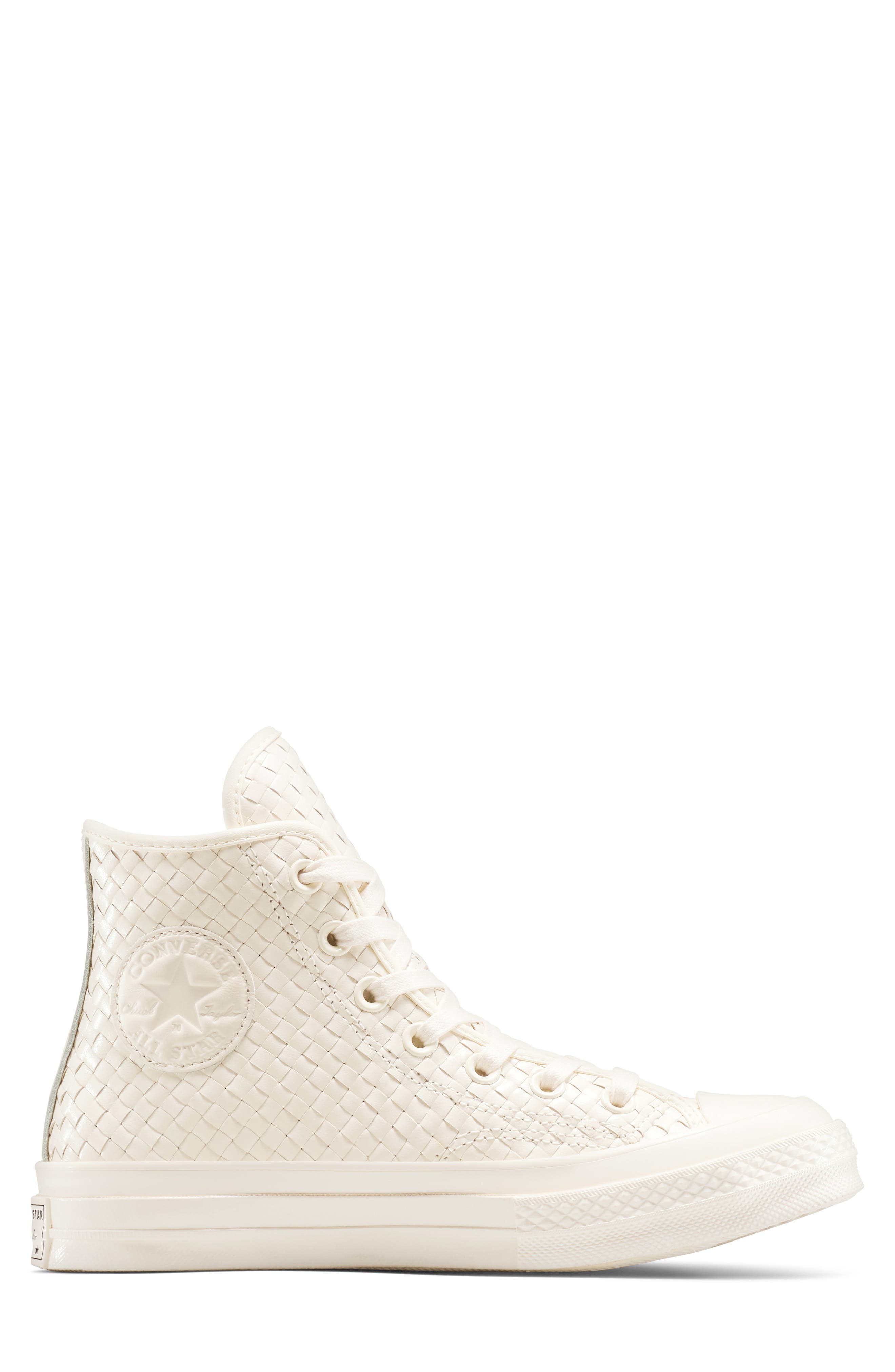 Converse Chuck 70 Woven High Top Sneaker, Alternate, color, Egret/ Egret/ Egret