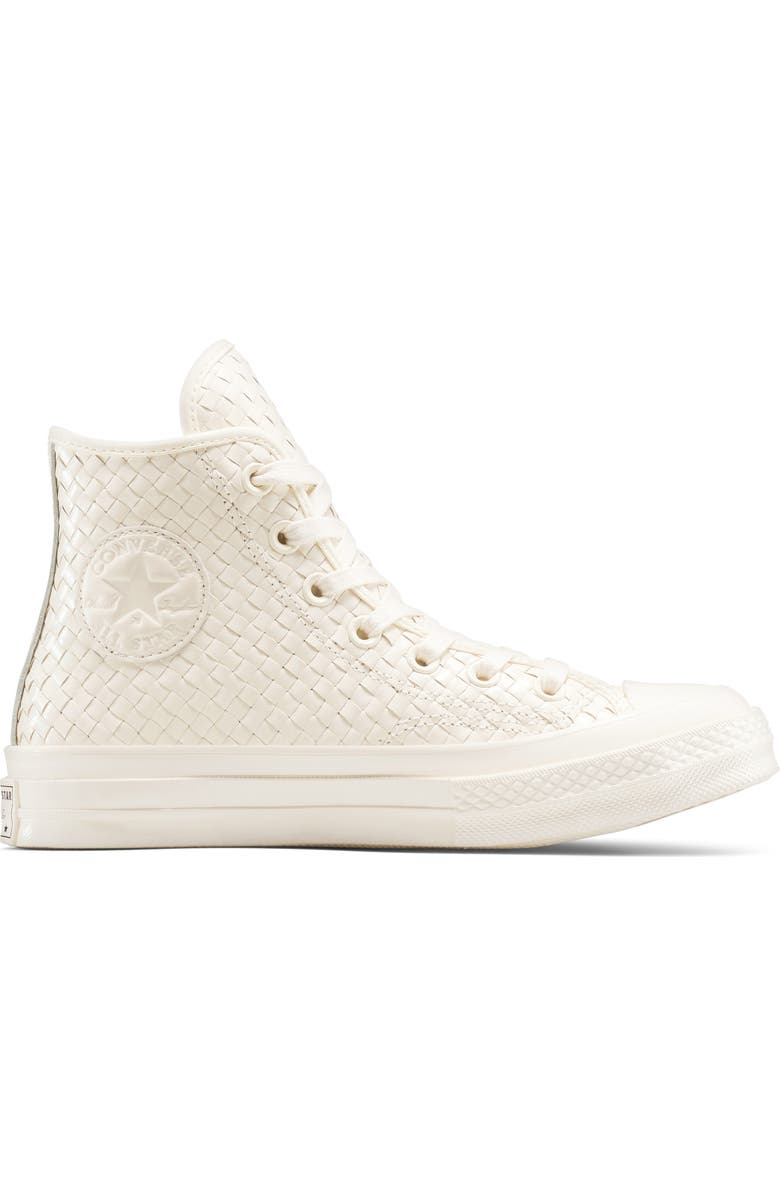 Converse Chuck 70 Woven High Top Sneaker, Alternate, color, Egret/ Egret/ Egret