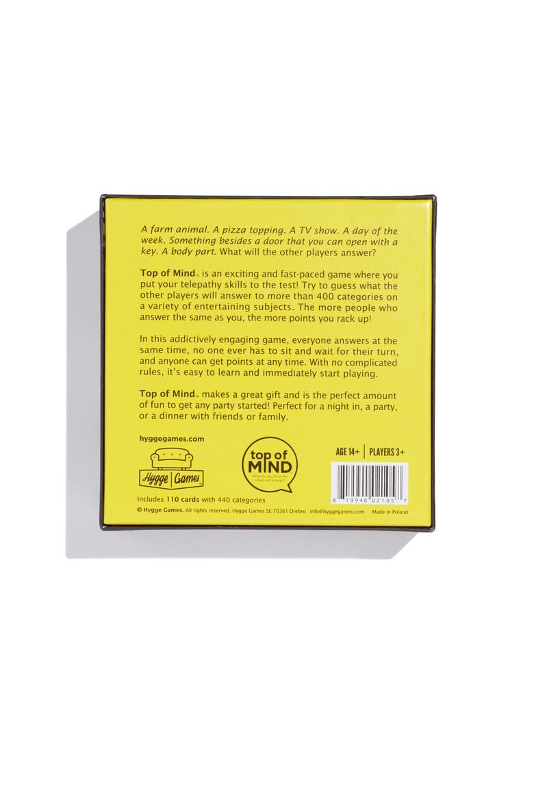 Top of Mind Trivia Game, Alternate, color, BLACK/ WHITE