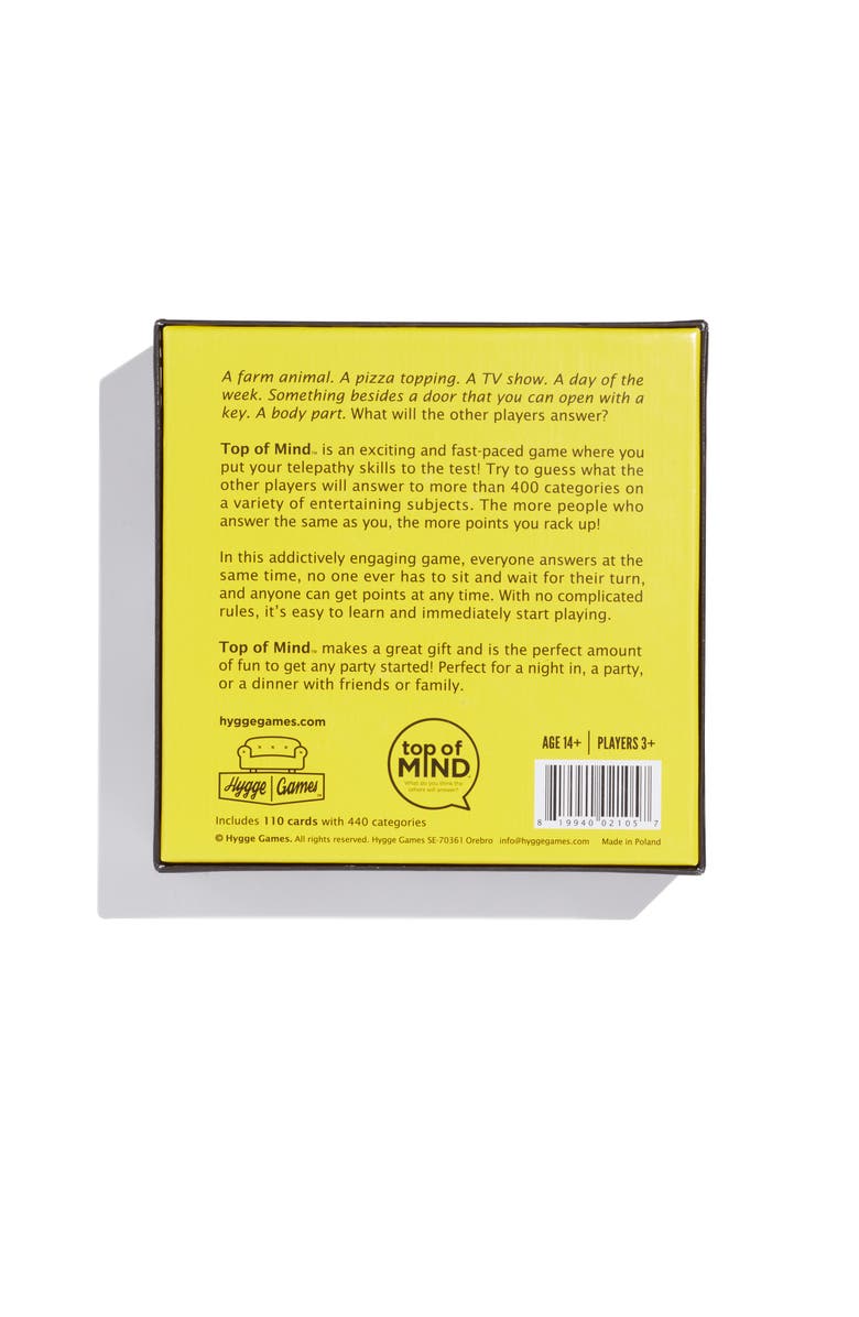 HYGGE GAMES Top of Mind Trivia Game, Alternate, color,