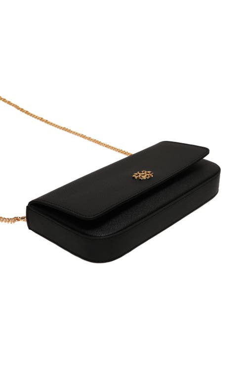 Gorski Leather Crossbody Bag In Black