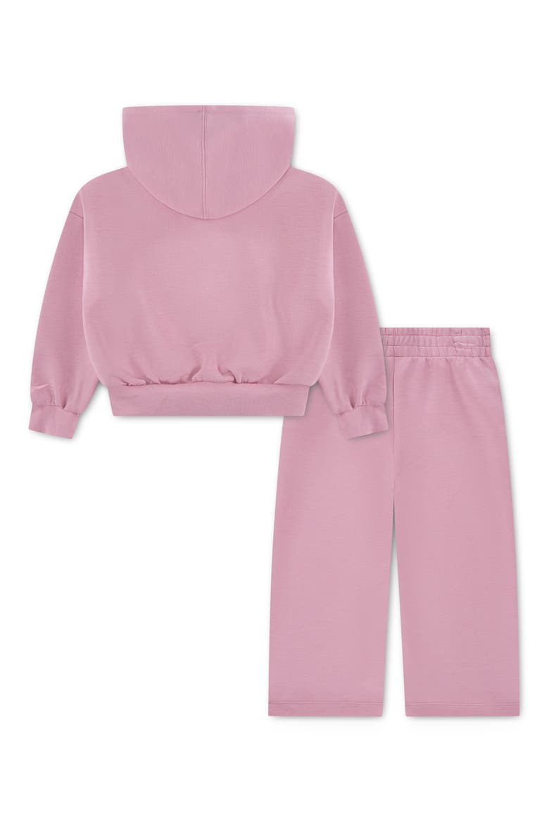 Kids' Pullover Hoodie & Wide Leg Pants Set, Alternate, color, MAGIC FLAMINGO