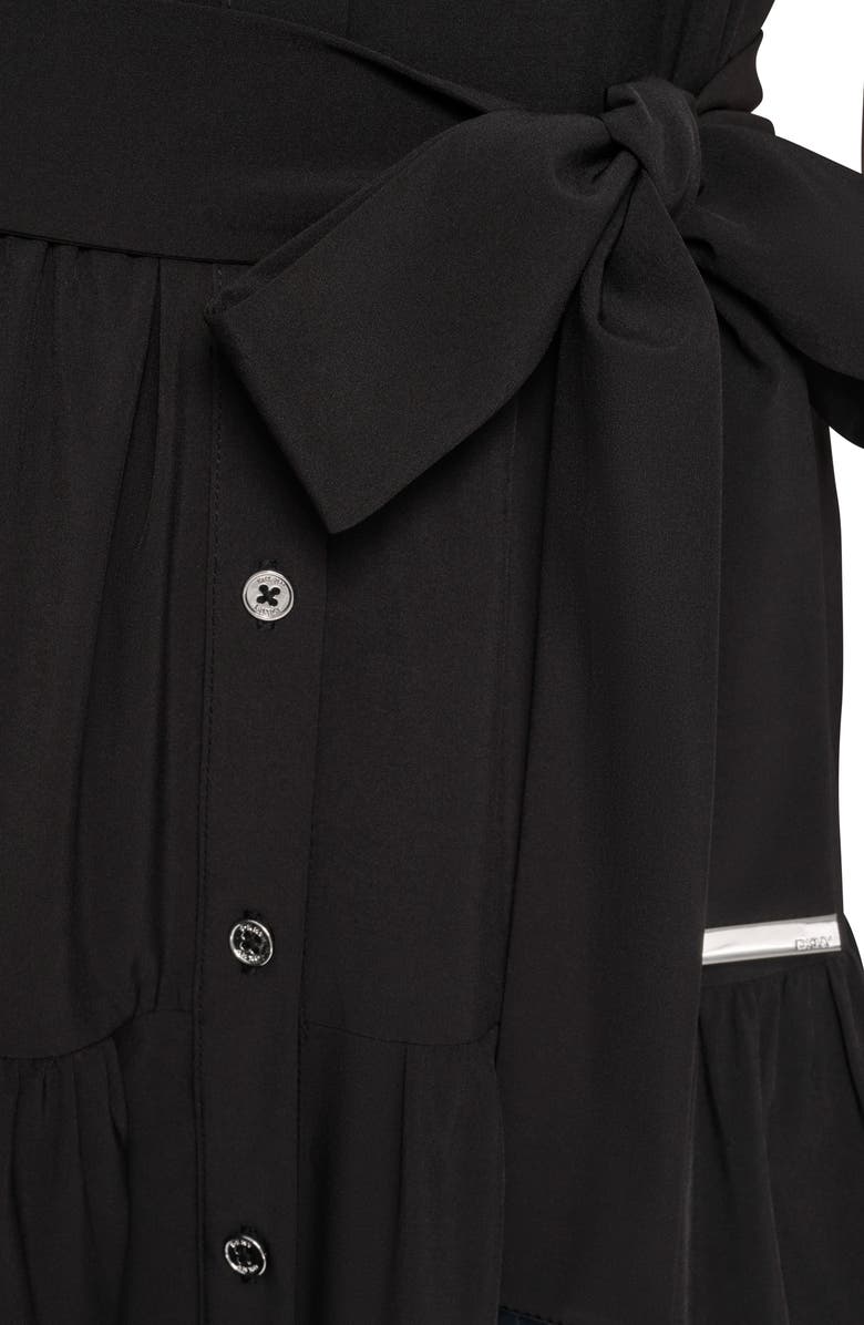 DKNY Drop Waist Shirtdress, Alternate, color, Black
