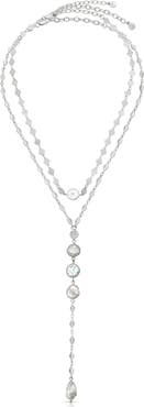 Ettika Dreamin Genuine Freshwater Pearl Layered Y-Necklace Set
