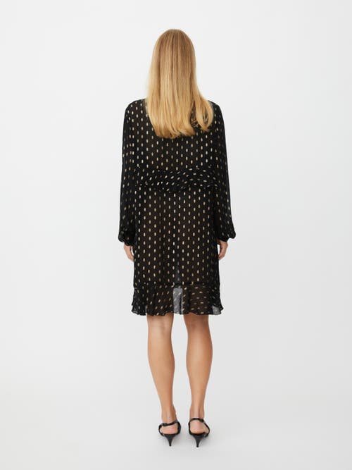Masai Copenhagen Long Sleeve V-neck A-line Dress In Black
