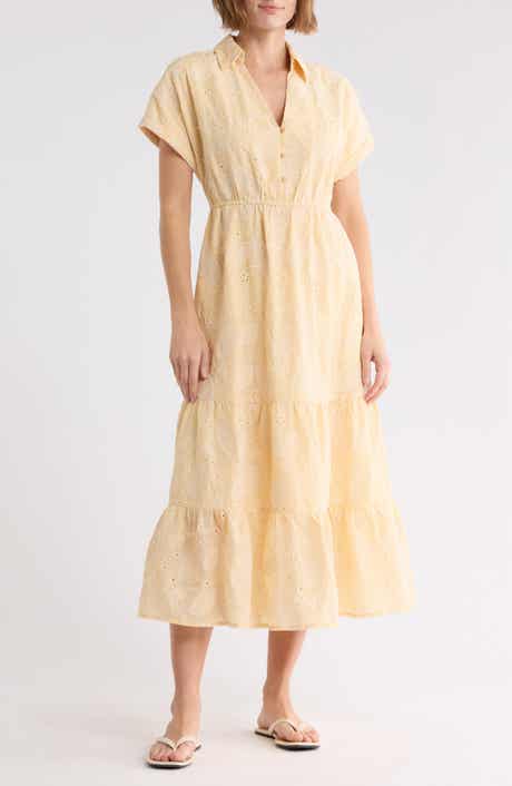 Leaf Print Shirtdress