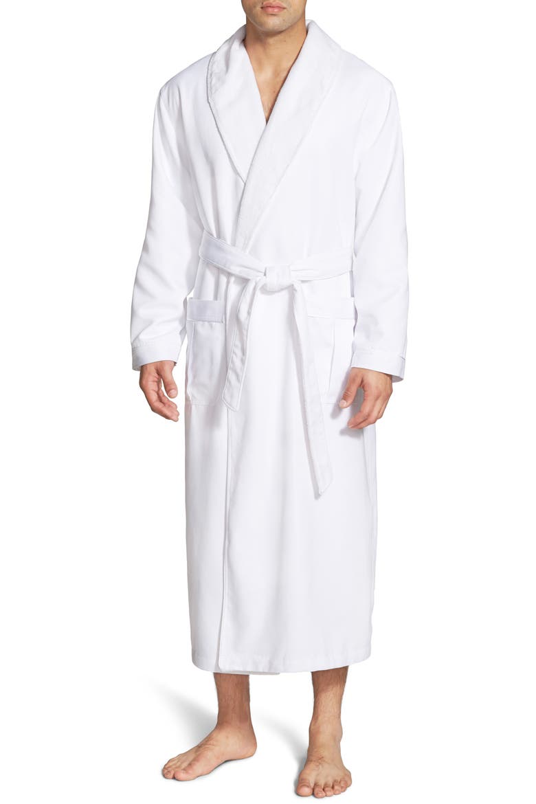 Fleece Lined Robe, Main, color, WHITE