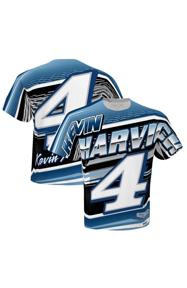 STEWART-HAAS RACING Men's Stewart-Haas Racing Team Collection White Kevin Harvick Sublimated Speedster T-Shirt, Main, color, White