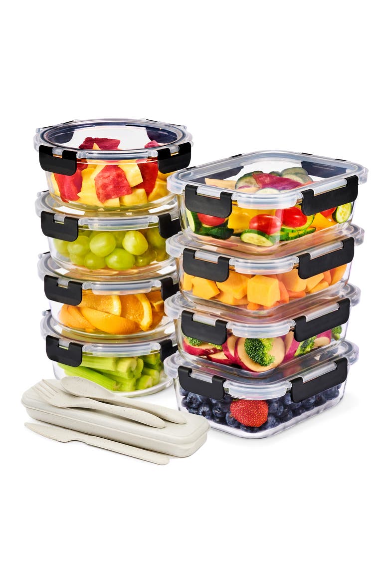8-Pack Food Prep Containers, Alternate, color, CLEAR