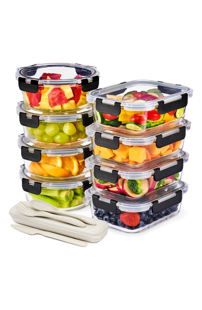 SORBUS 8-Pack Food Prep Containers, Alternate, color, Clear