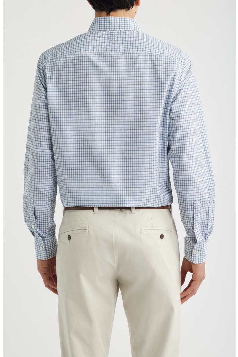 Regular Fit Windowpane Cotton Button-Up Shirt, Alternate, color, LIGHT BLUE