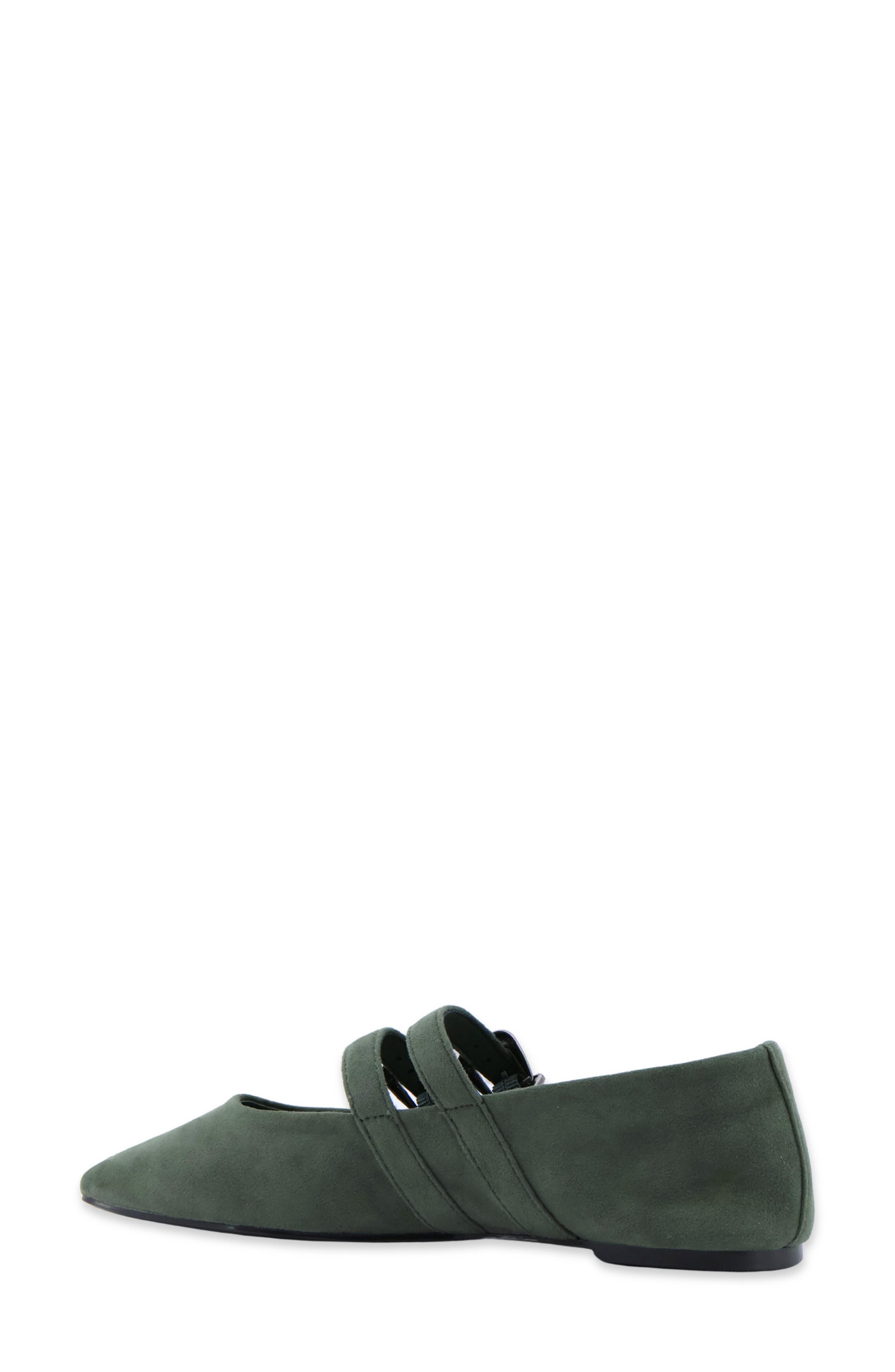 Albany Faux Leather Flat, Alternate, color, SAGE SUEDE