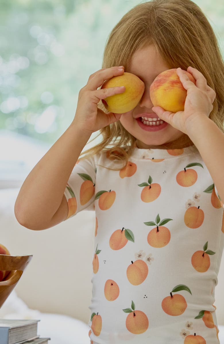 Petit Lem Kids' Print Short Pajamas, Alternate, color, Off White