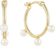 Untamed Petals Londyn Pearl Hoops