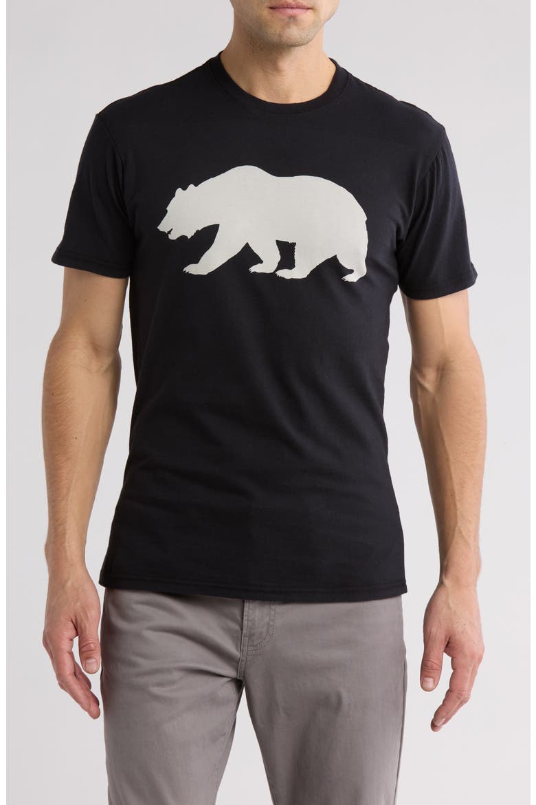 Cali Bear Cotton Graphic T-Shirt, Main, color, BLACK CREAM BEAR