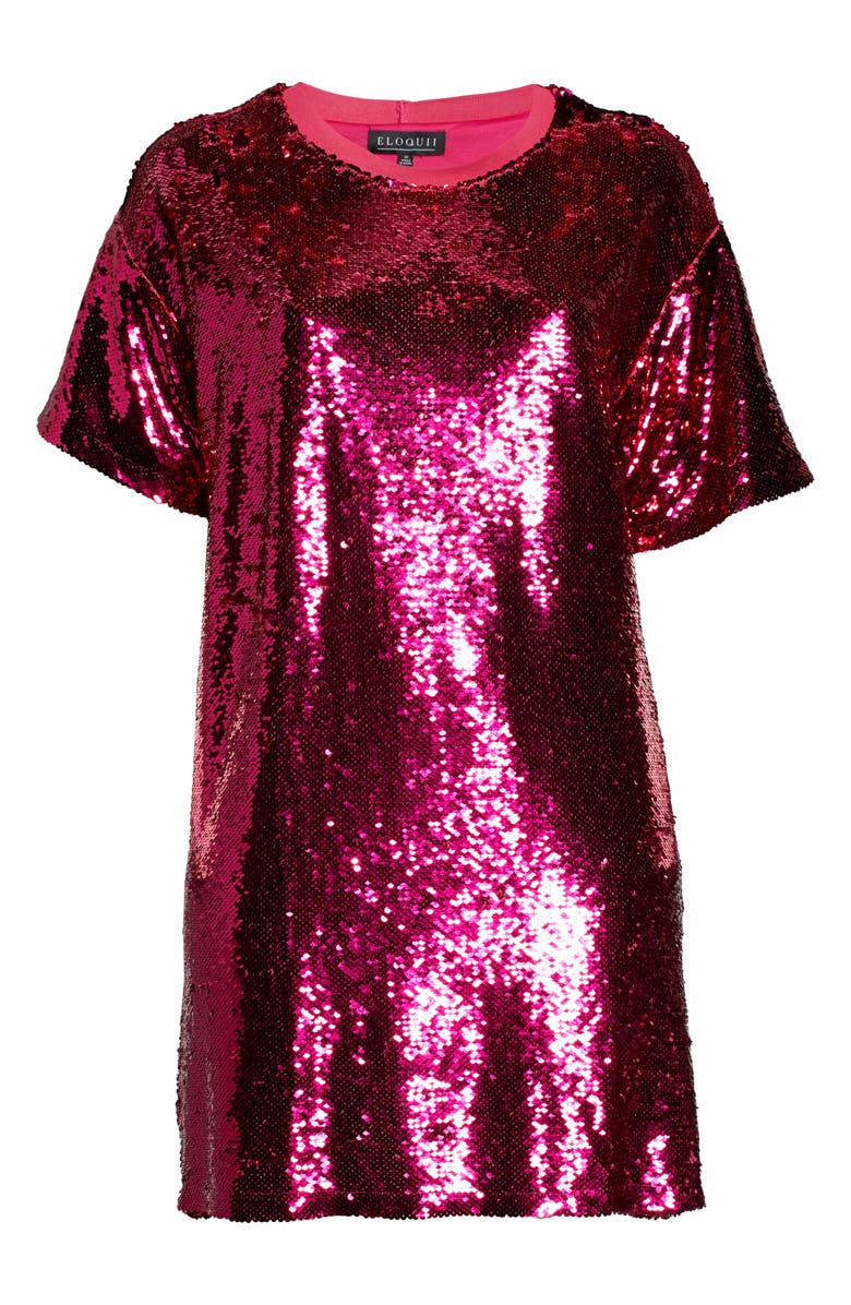 ELOQUII Sequin Cocktail Dress, Alternate, color,