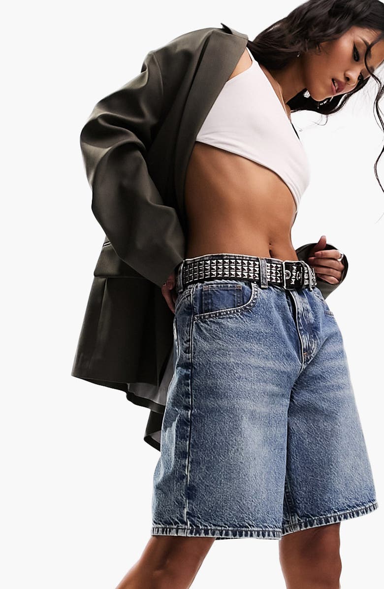 ASOS DESIGN Denim Bermuda Shorts, Alternate, color, 