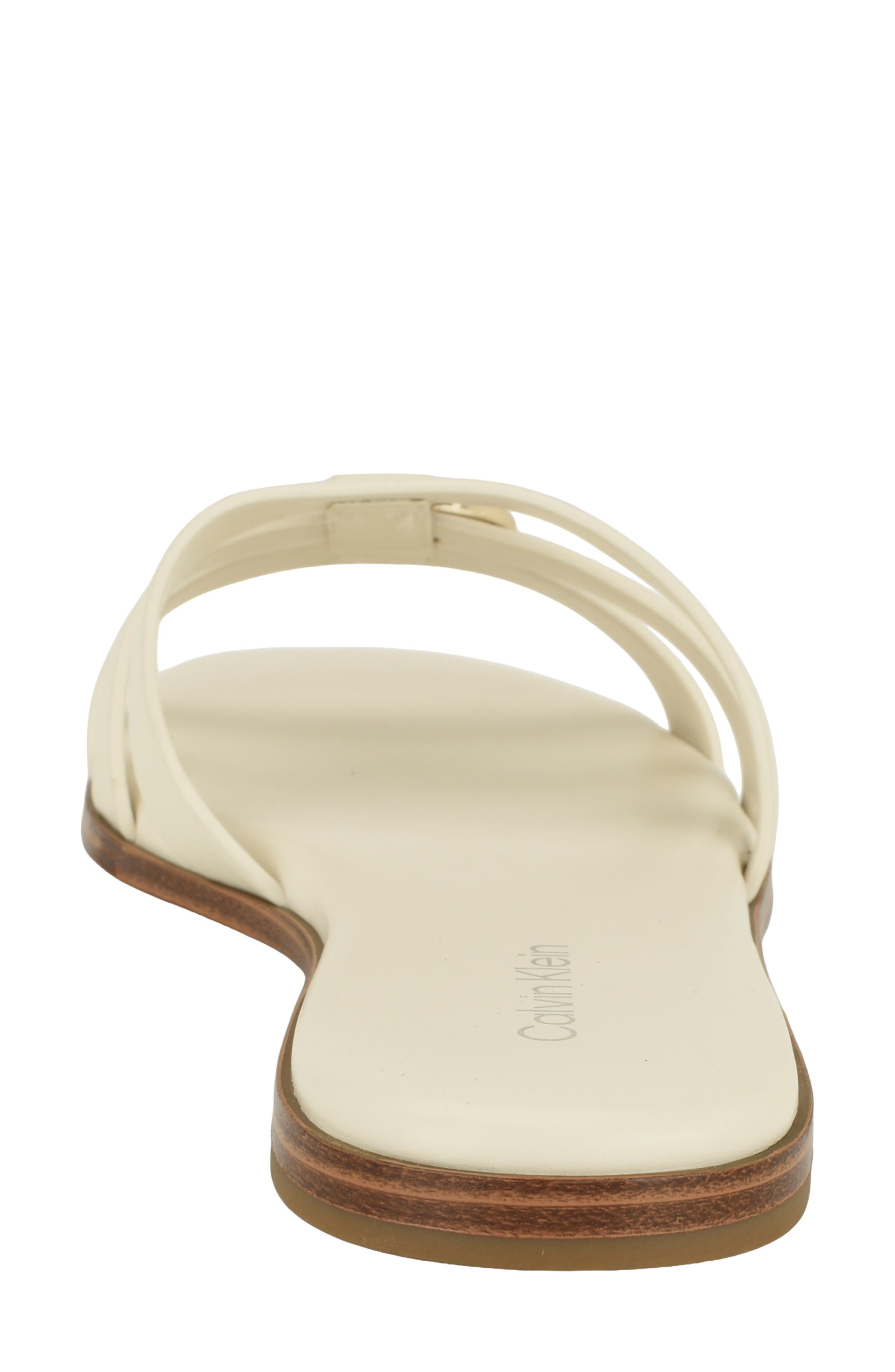 Karra Faux Leather Slide Sandal, Alternate, color, IVORY