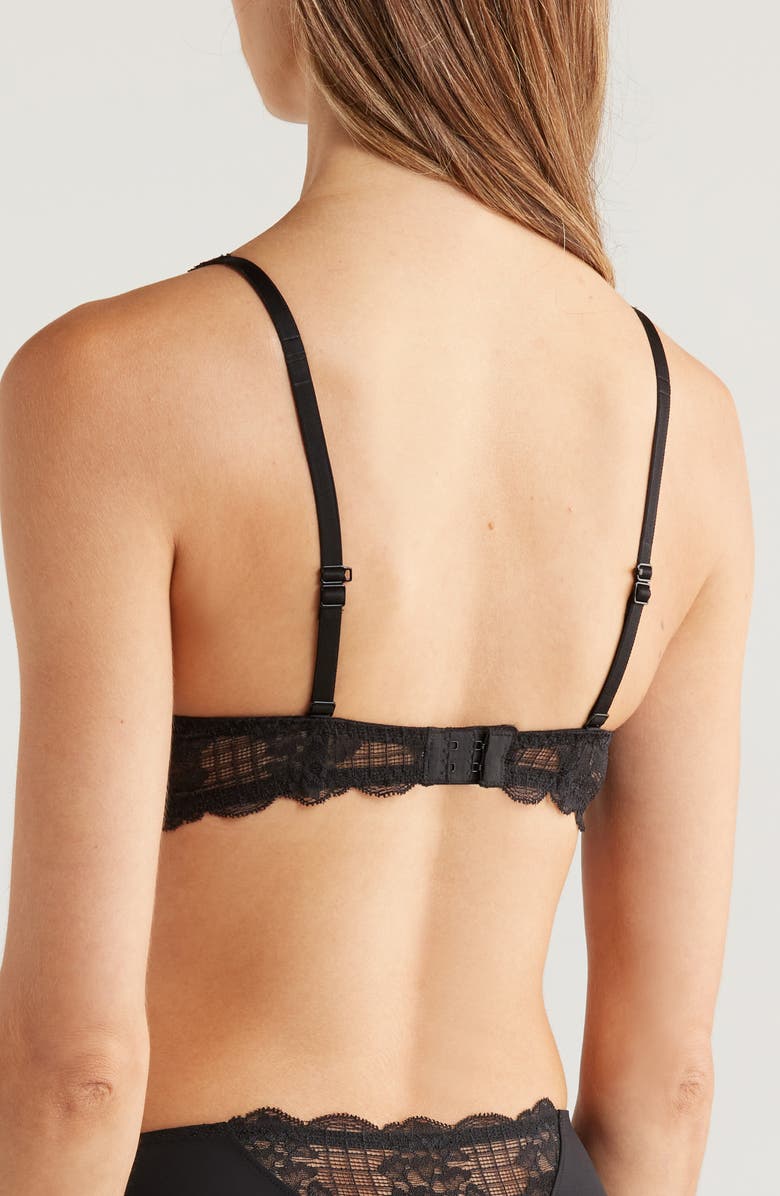 Simone Perele Reve Sheer Underwire Demi Cup Bra, Alternate, color, Black