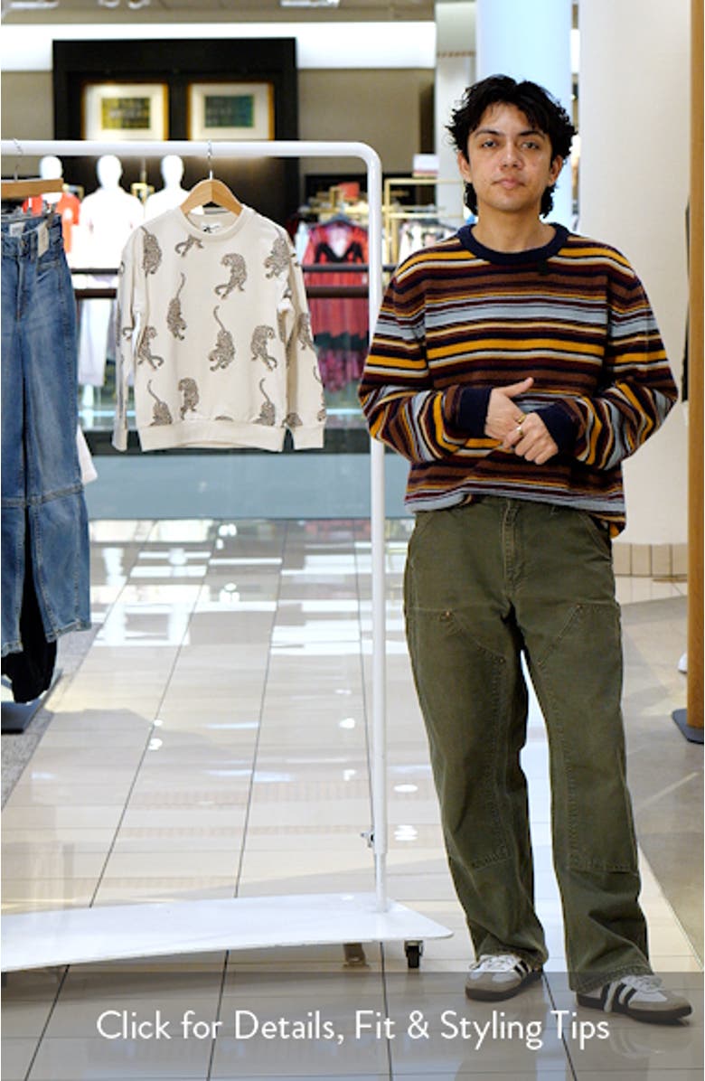 Kids' Panther Print Cotton Sweatshirt, sales video thumbnail