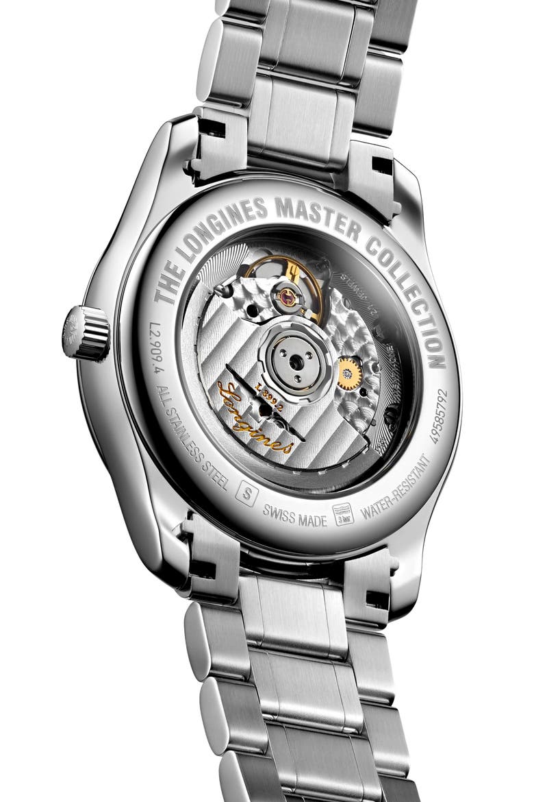 Master Automatic Bracelet Watch, 40mm, Alternate, color, WHITE