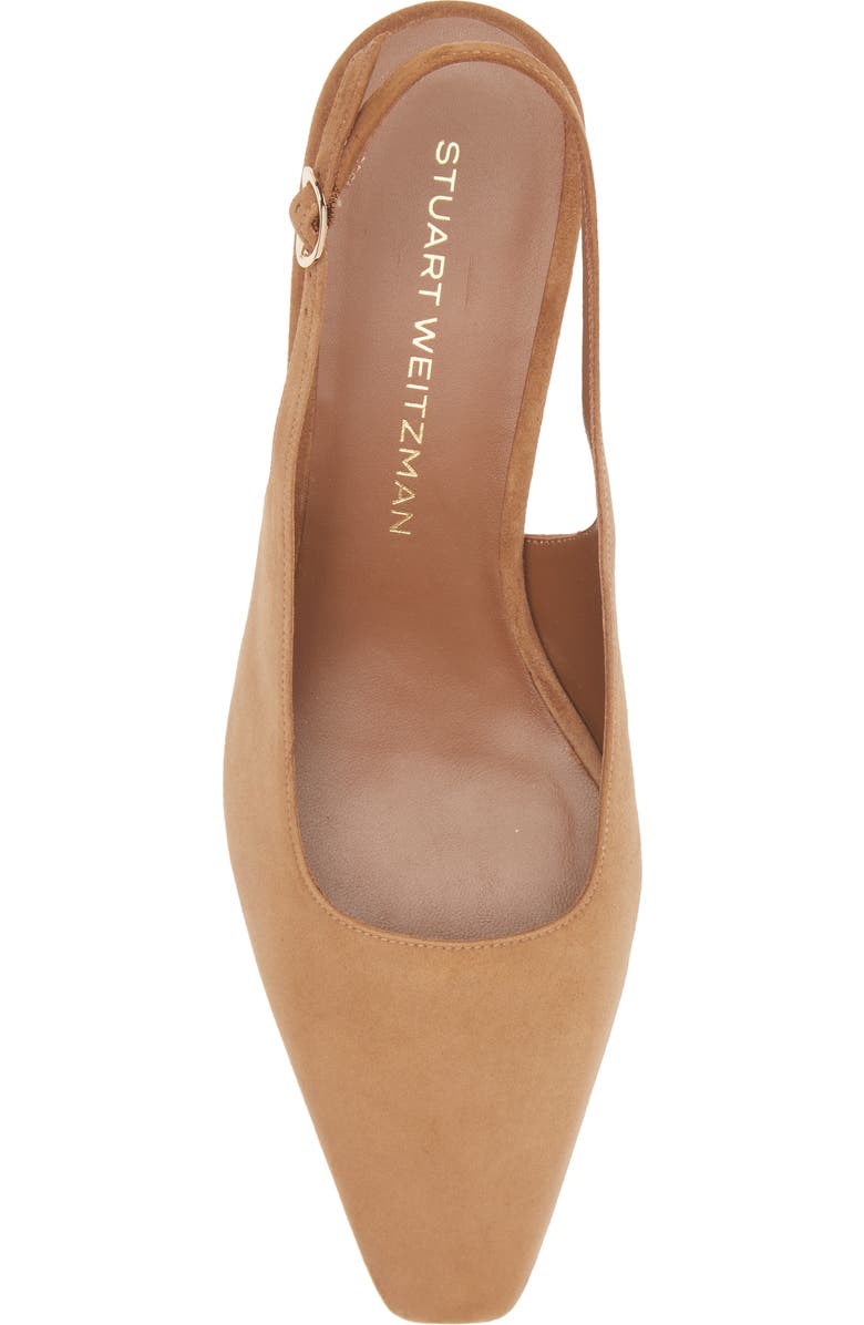 Stuart Weitzman Stassi Slingback 50 Pump, Alternate, color, Toasted Almond