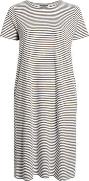 Eileen Fisher Stripe T-Shirt Midi Dress