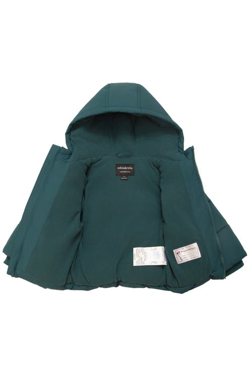 Rokka&rolla Fleece Lined Cloud Hooded Jacket In Blue