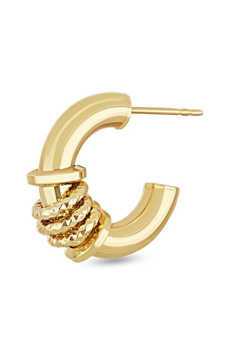 14K Gold Hoop Earrings, Alternate, color, 14K YELLOW GOLD