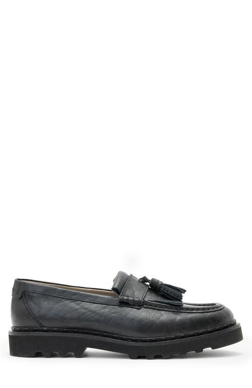 Allsaints Skiff Tassel Loafer In Animal Print