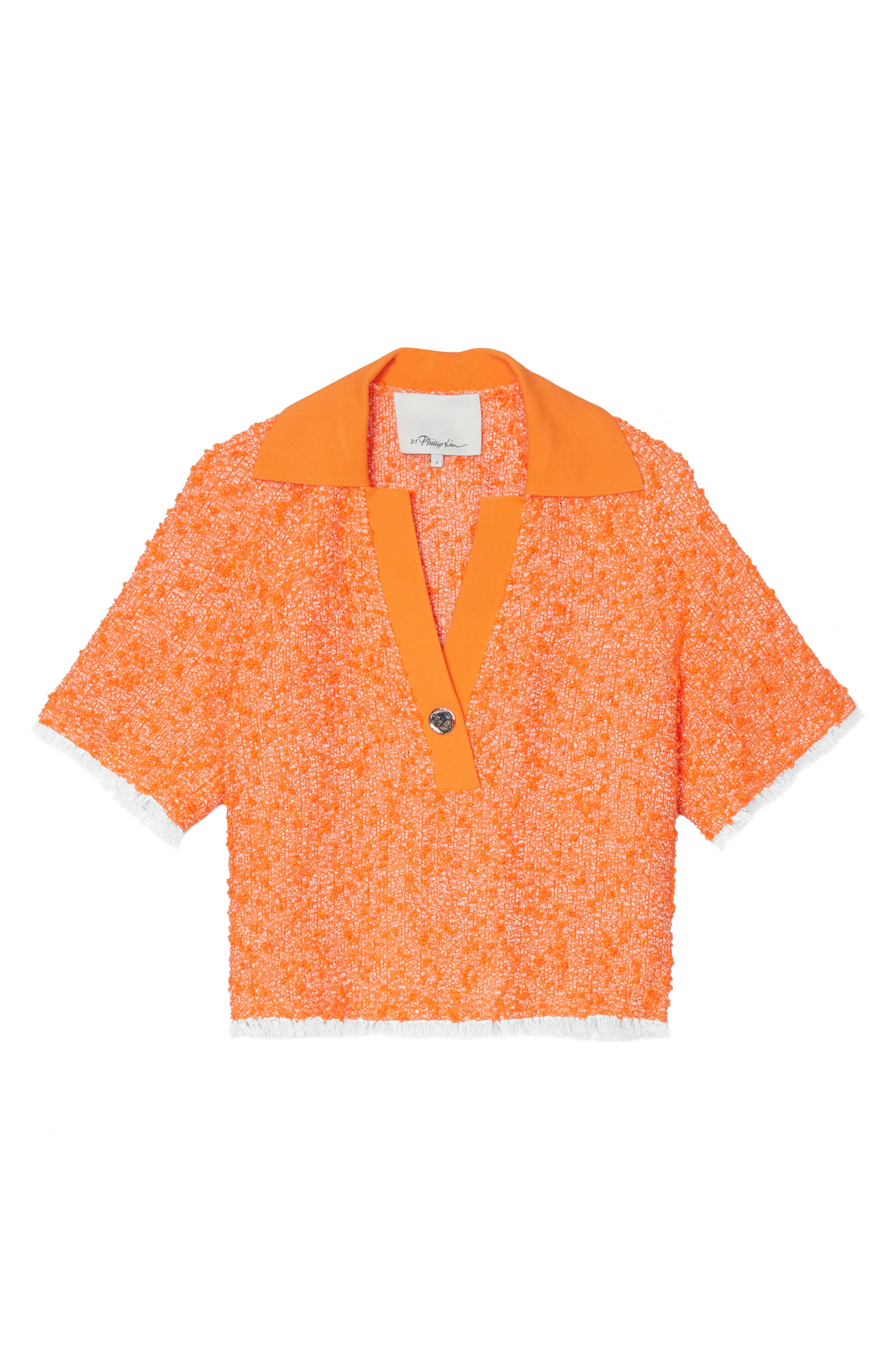 Rib Collar Tweed Polo