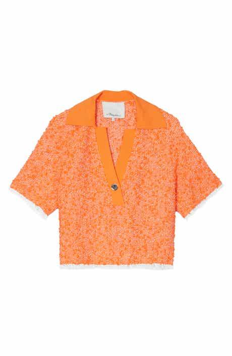 Rib Collar Tweed Polo