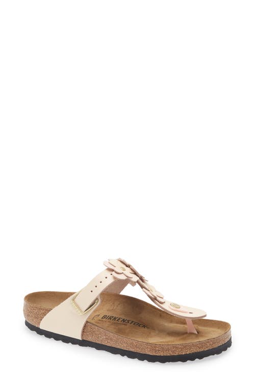 Birkenstock Gizeh Flower Flip Flop In Light Rose