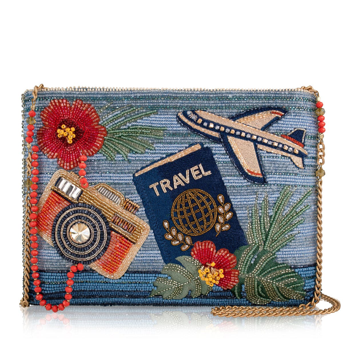 Mary Frances Accessories Where to Next? Crossbody Handbag, Main, color, Blue