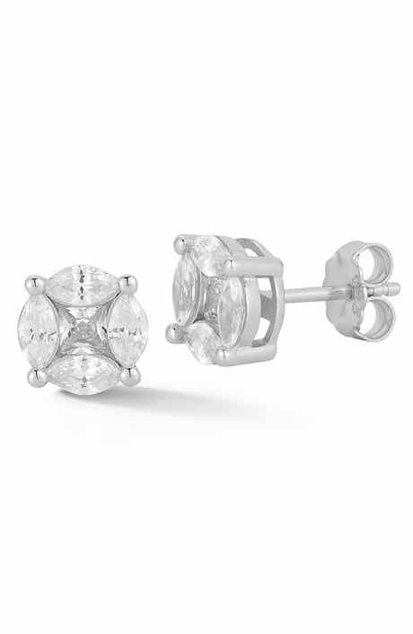 GLAZE JEWELRY Illusion Cubic Zirconia Stud Earrings