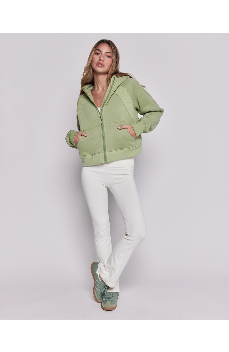 Rebody Active Effortless Fleece Full Zip Hoodie, Alternate, color, Matcha