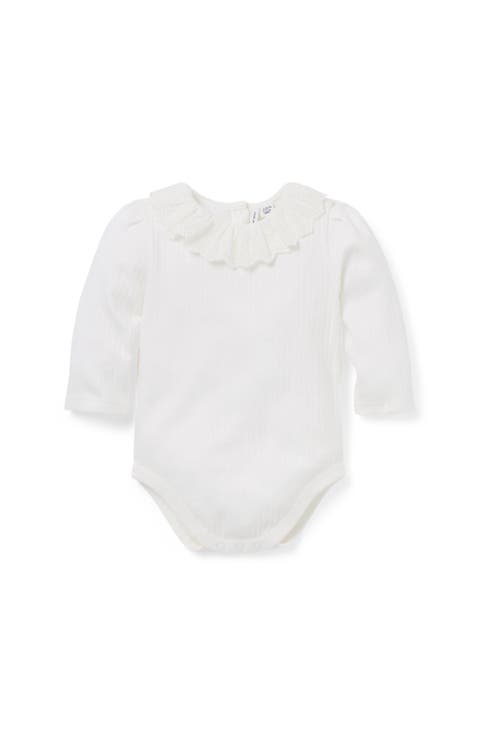 Baby Pointelle Ruffle Collar Bodysuit (Infant)