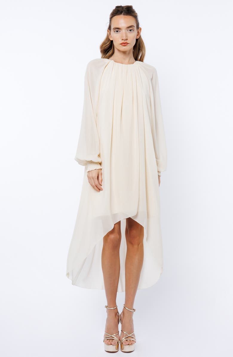 CIEBON Joni Long Sleeve High-Low Dress, Alternate, color, Cream