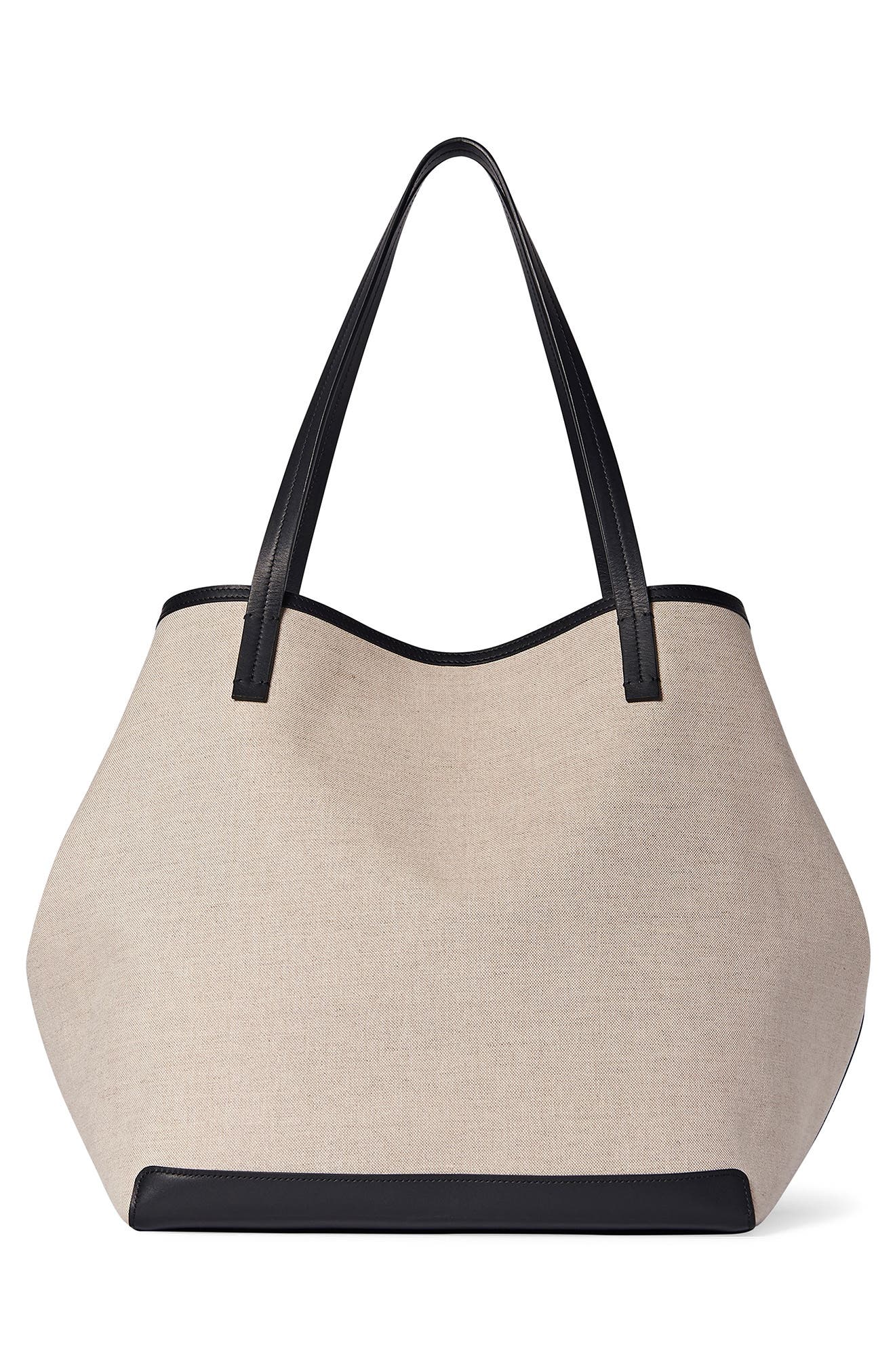 The Row Extra Large Park Linen & Leather Tote, Alternate, color, 