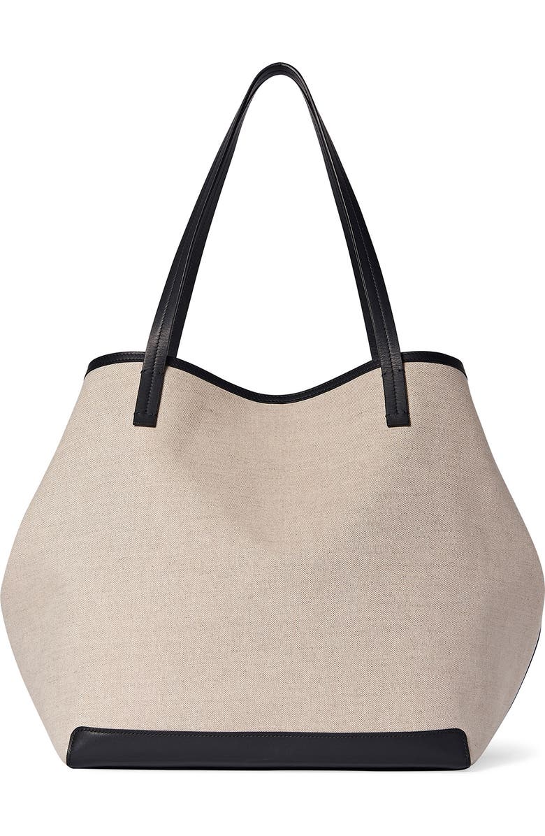 The Row Extra Large Park Linen & Leather Tote, Alternate, color,