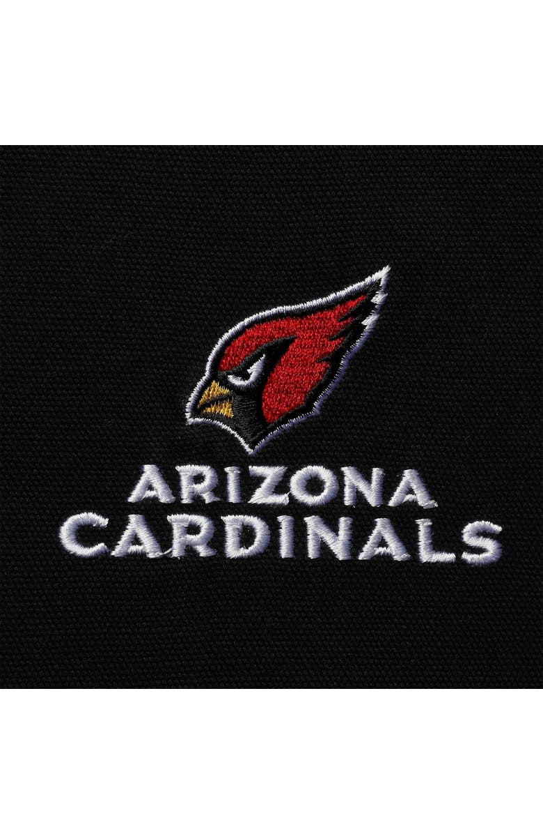 DUNBROOKE Men's Dunbrooke Black Arizona Cardinals Dakota Cotton Canvas Hooded Jacket, Alternate, color, 