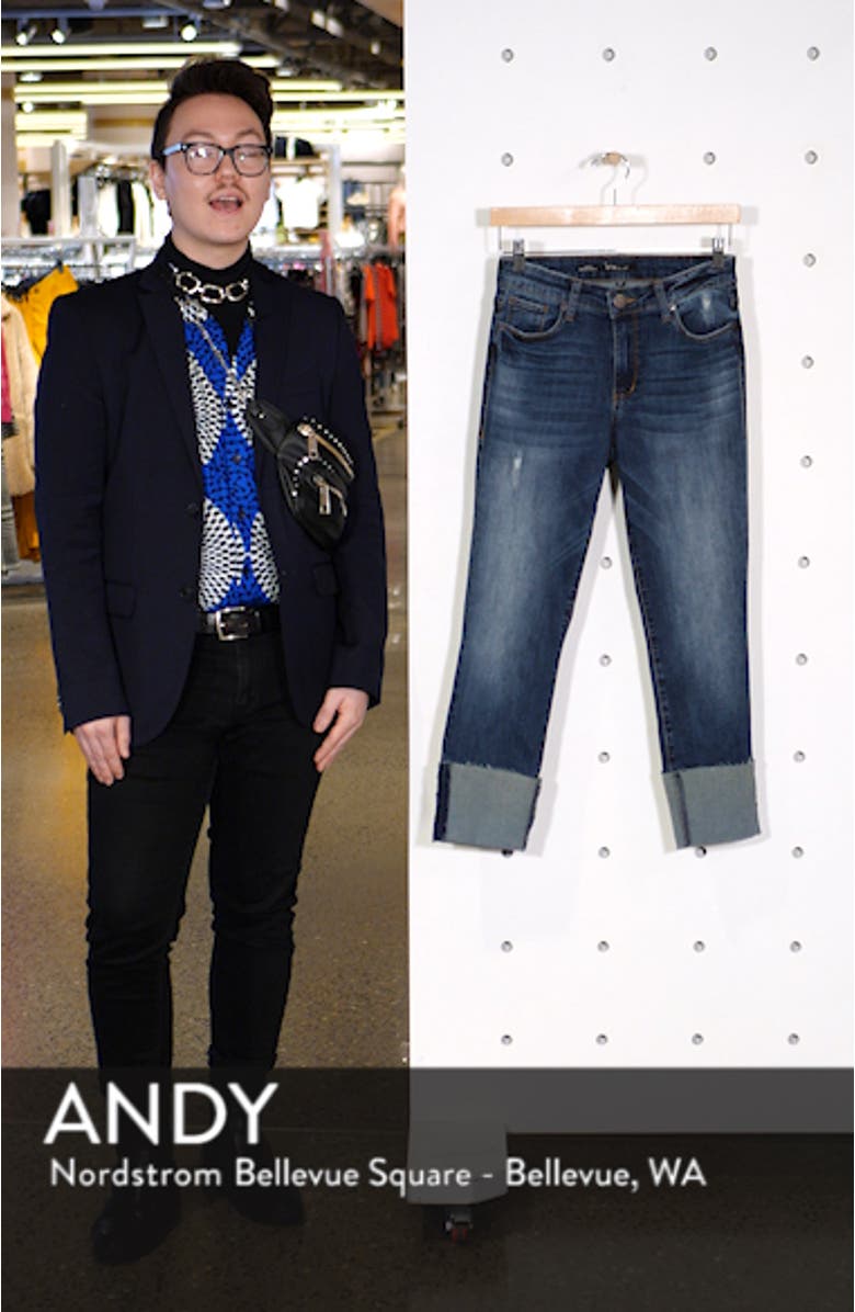 Lucia Cuffed Straight Leg Jeans, sales video thumbnail