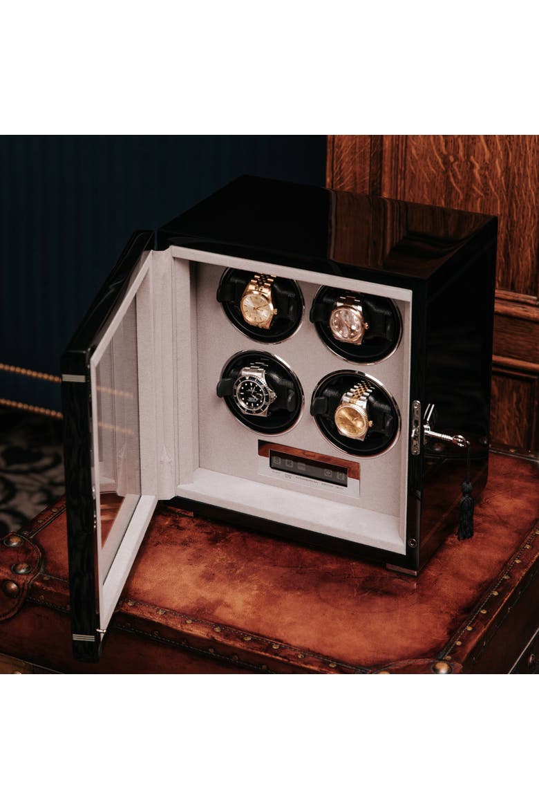 FORMULA QUAD WATCH WINDER, Alternate, color, Black