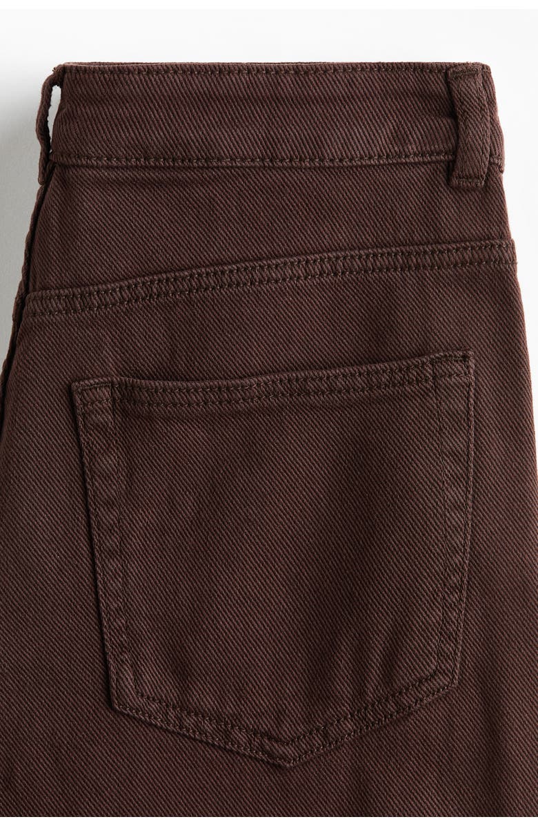 H&M Straight-leg twill pants, Alternate, color, Dark Brown
