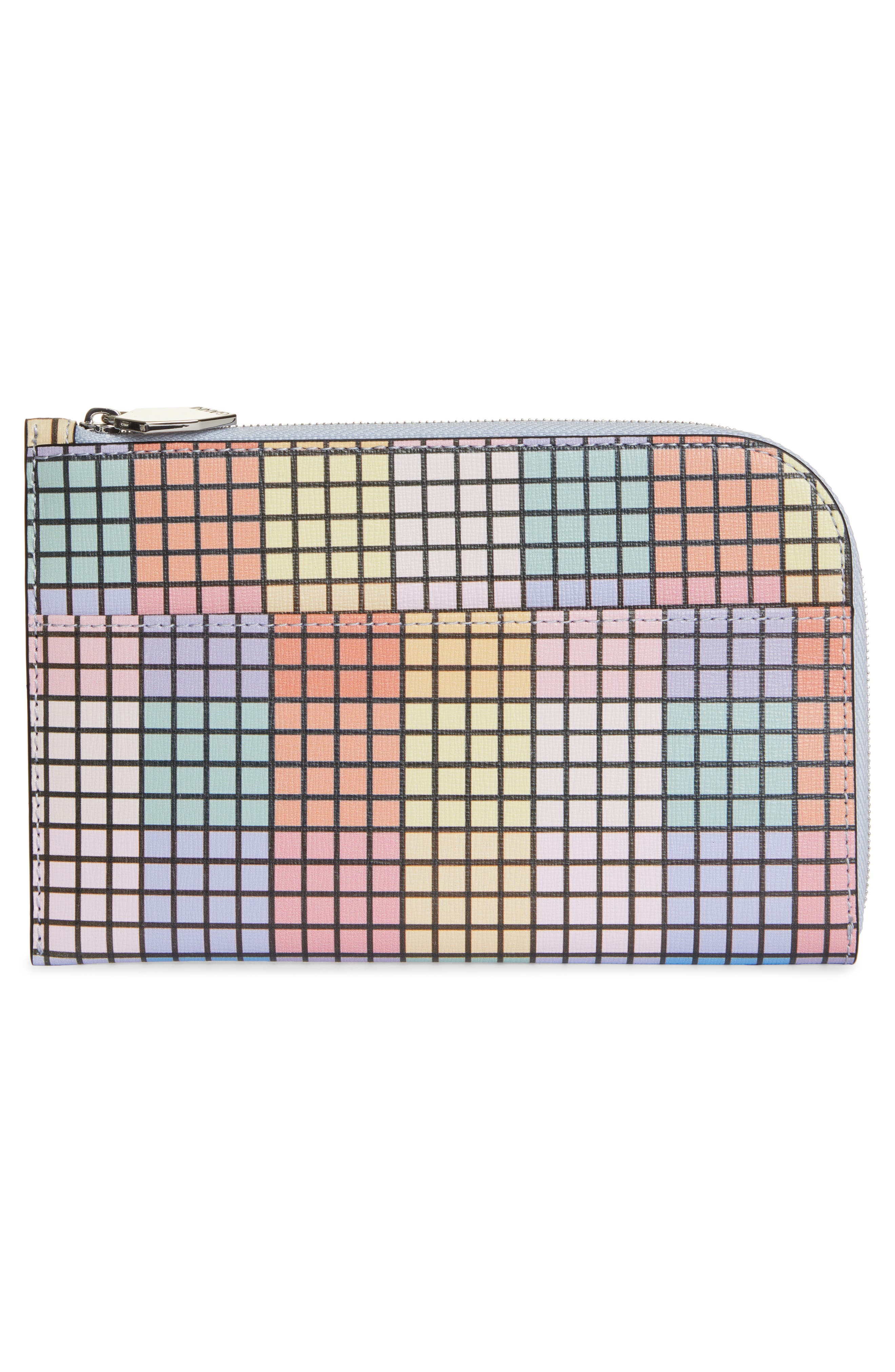 Ganni Print Leather Pouch, Alternate, color, 