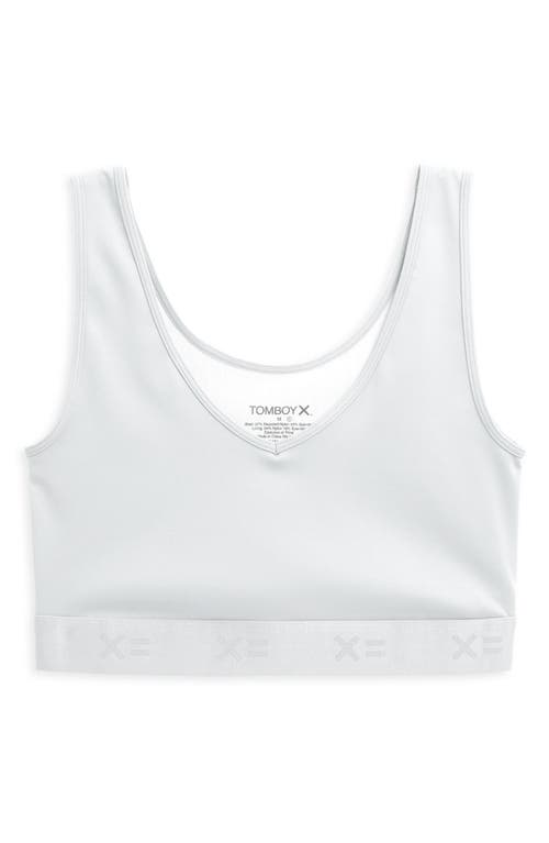 TomboyX V-Neck Compression Top in White 