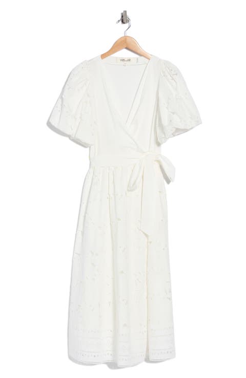 Delilah Puff Sleeve Wrap Dress
