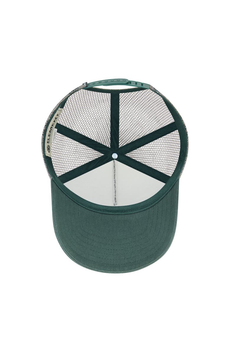 Element Logo Trucker Hat with Mesh Back and Snapback Closure, Alternate, color, Black