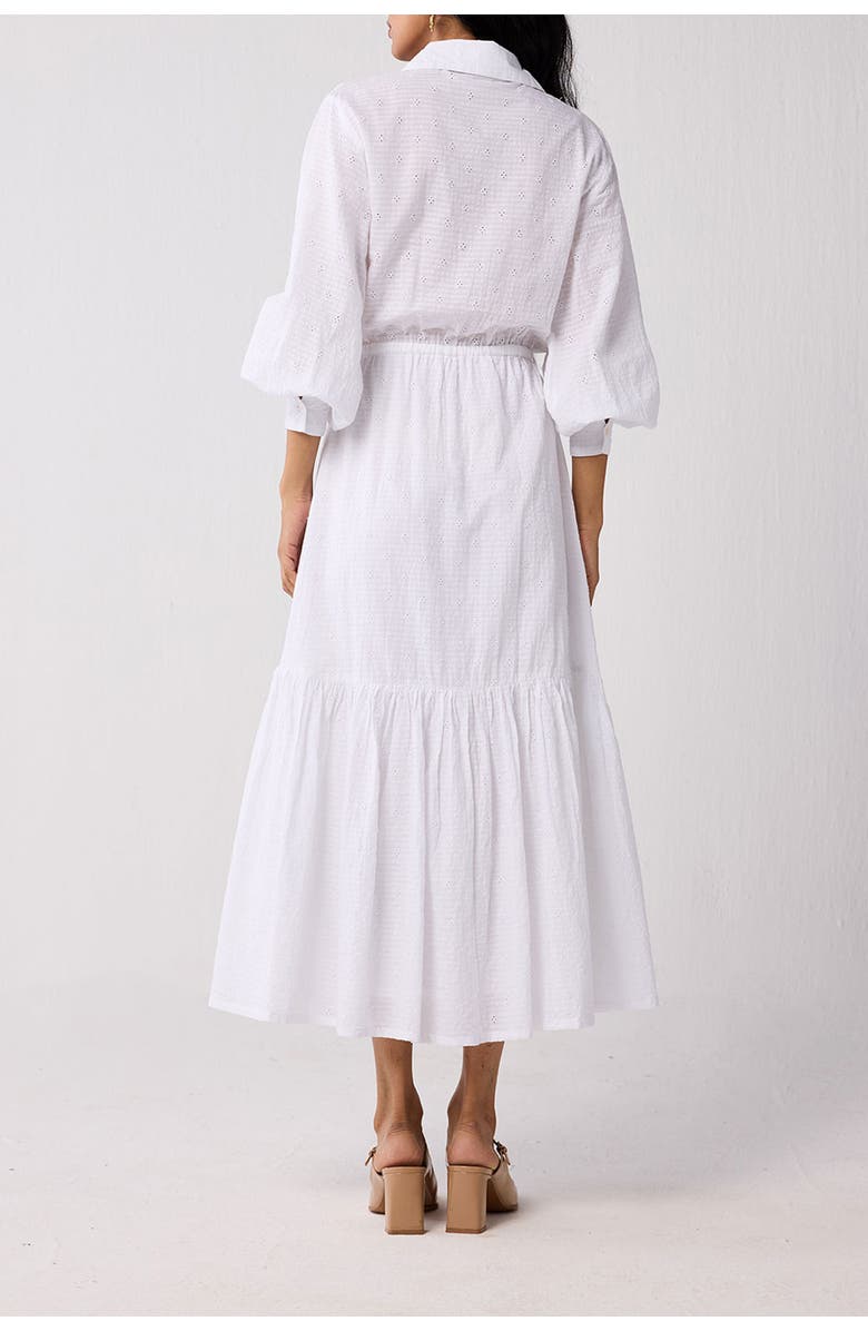 Reistor Flowing Tiered Maxi Dress, Alternate, color, White