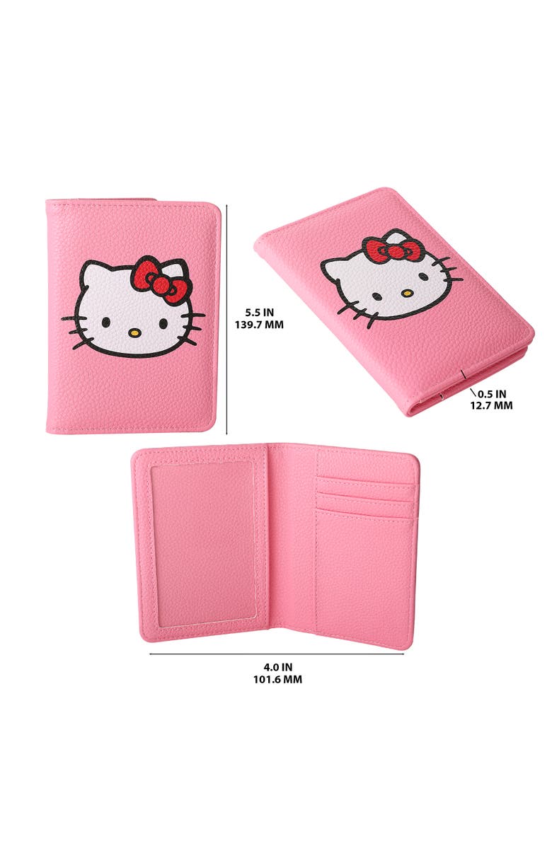 Hello Kitty Pink Pebbled Travel Passport Holder, Alternate, color, Pink